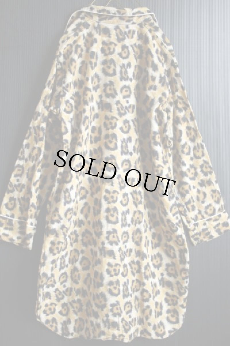 画像2: 60s UNKNOWN レオパード柄 パジャマシャツ★豹柄 (2)