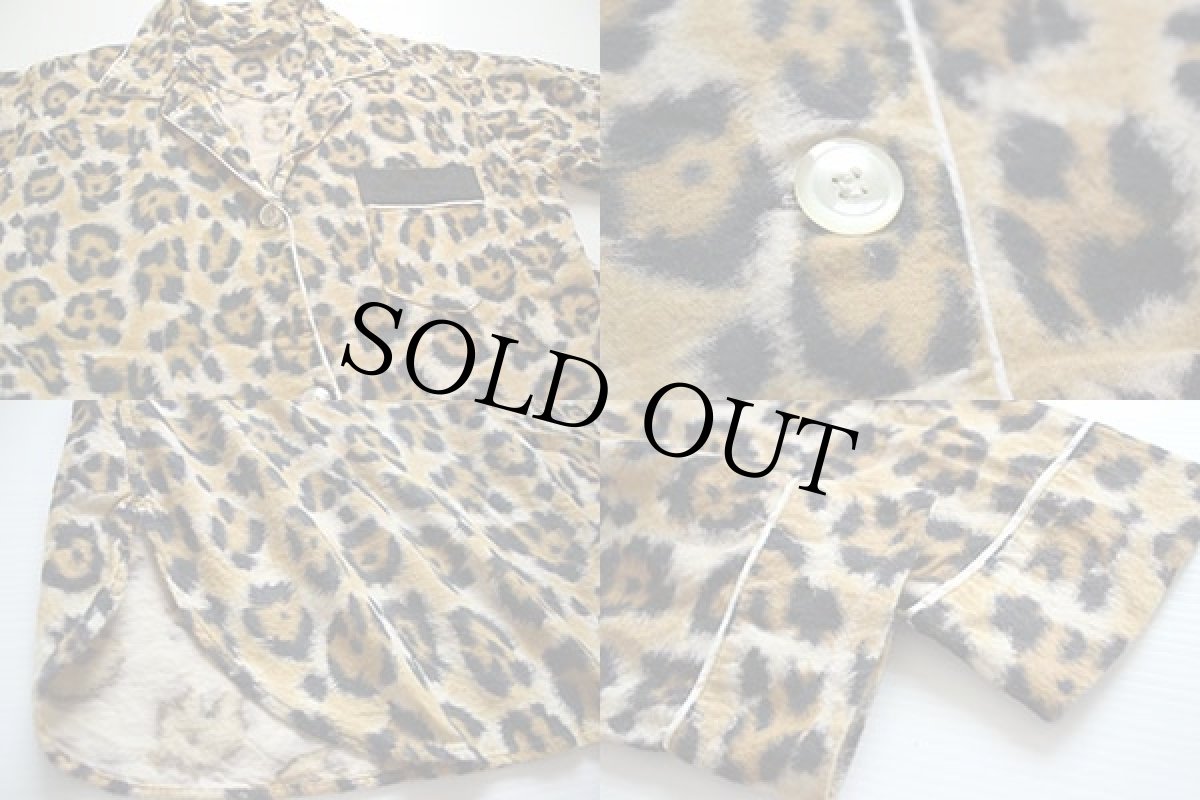 画像3: 60s UNKNOWN レオパード柄 パジャマシャツ★豹柄 (3)