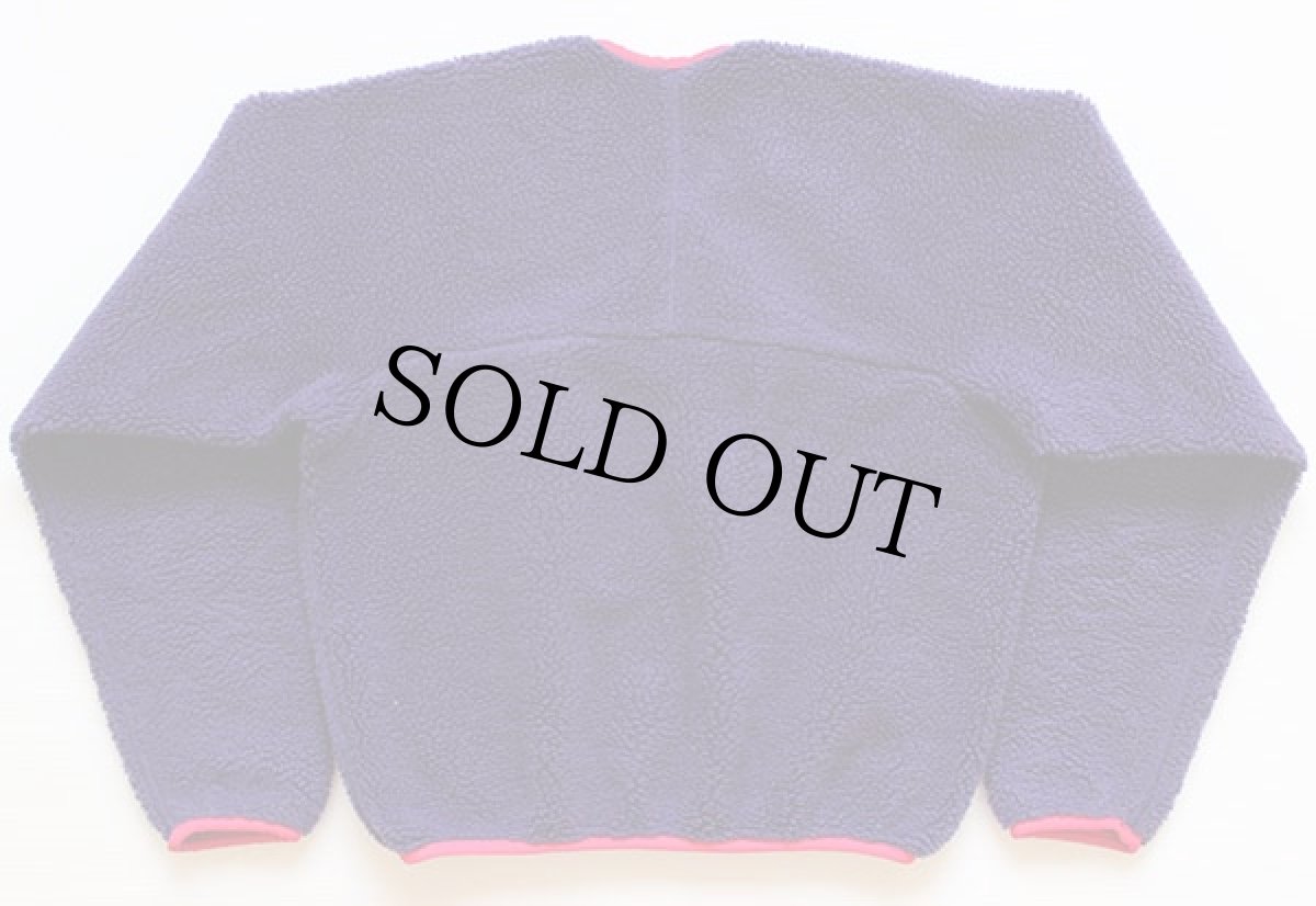 画像2: 90s USA製 patagoniaパタゴニア ベビーレトロ パドリング プルオーバー パイル フリース エッグプラント M (2)