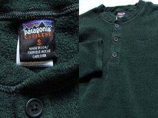 画像3: 90s USA製 patagoniaパタゴニア CAPILENEキャプリーン ヘンリーネック インナー フリース 緑 S (3)