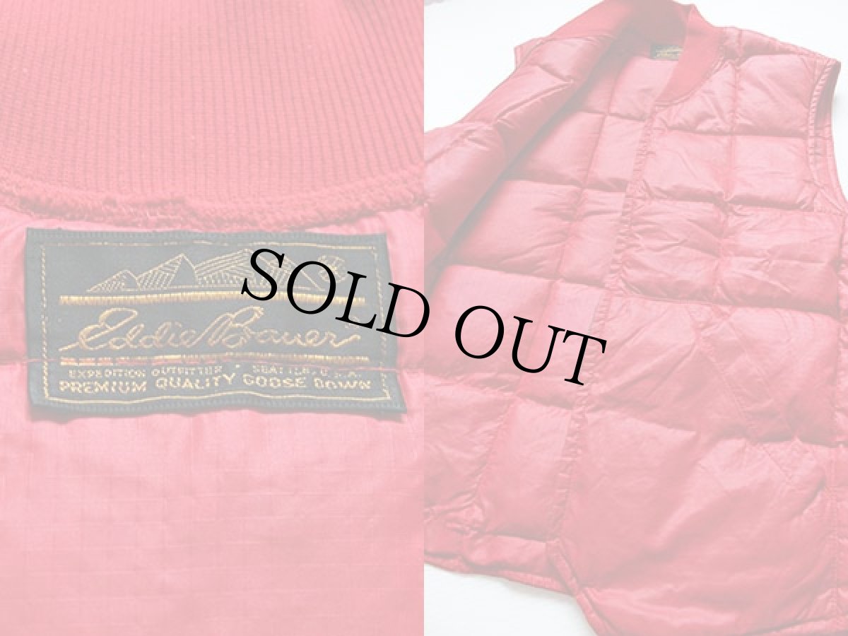 画像3: 70s EddieBauerエディーバウアー インナーダウンベスト 赤 (3)