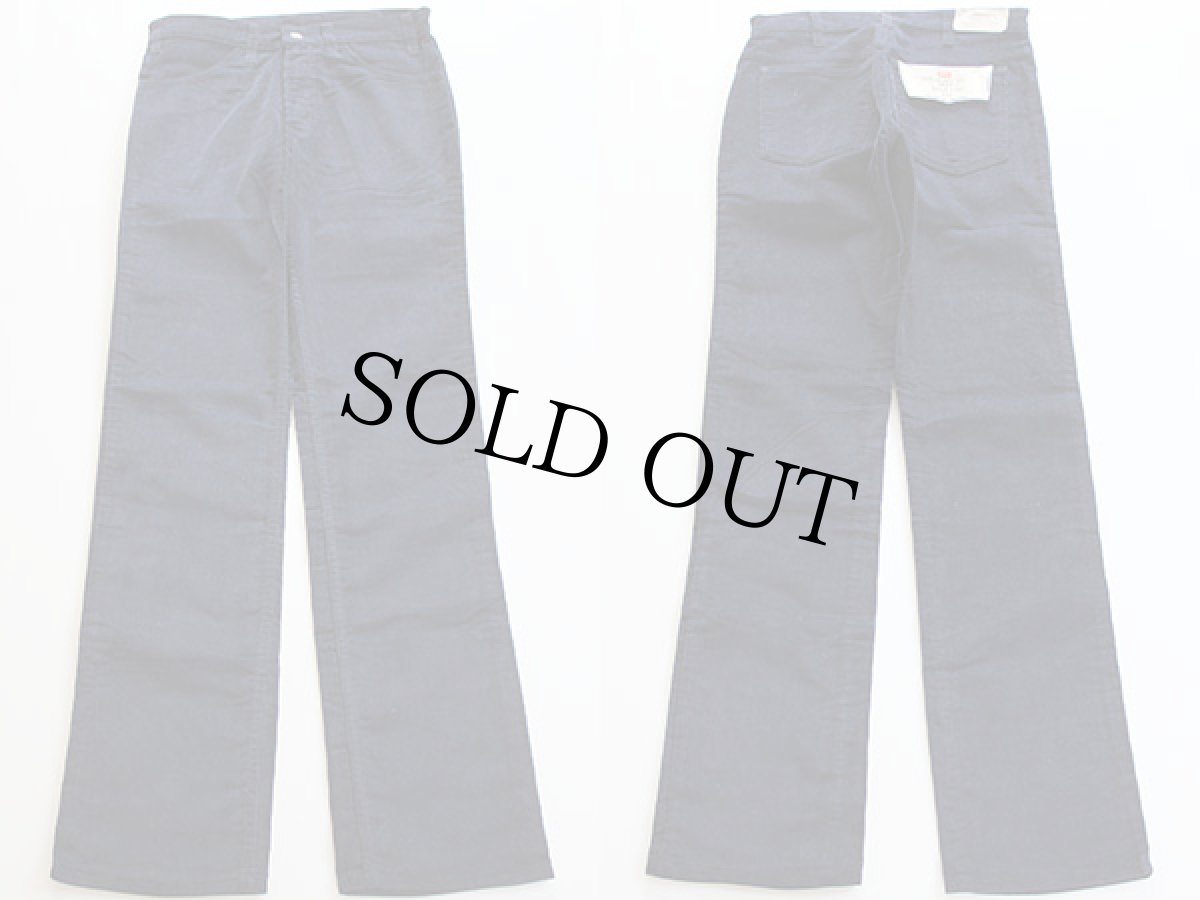 画像2: デッドストック★70s Levi'sリーバイス 519 コーデュロイパンツ 紺 w31 (2)