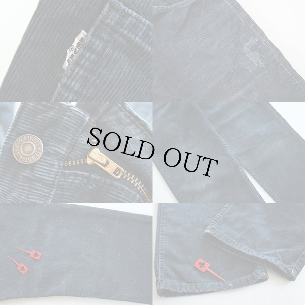 画像3: 70s LEVI'Sリーバイス 518 BIGE コーデュロイパンツ 紺 w33 (3)