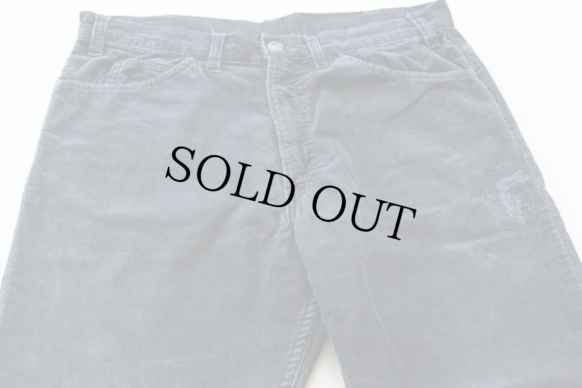画像2: 70s LEVI'Sリーバイス 518 BIGE コーデュロイパンツ 紺 w33 (2)