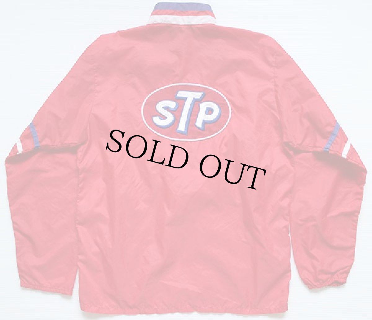 画像2: 70s Pennee Frock STP パッチ付き ナイロンジャケット 赤 S (2)