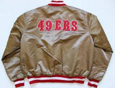 画像2: 90s USA製 STARTERスターター NFL 49ERS ナイロンスタジャン XL (2)