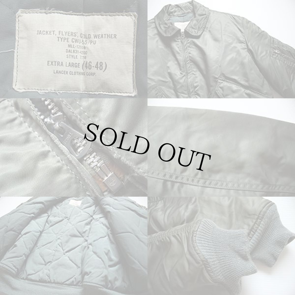 画像3: 70s 米軍 USAF CWU-55/P フライトジャケット XL (3)