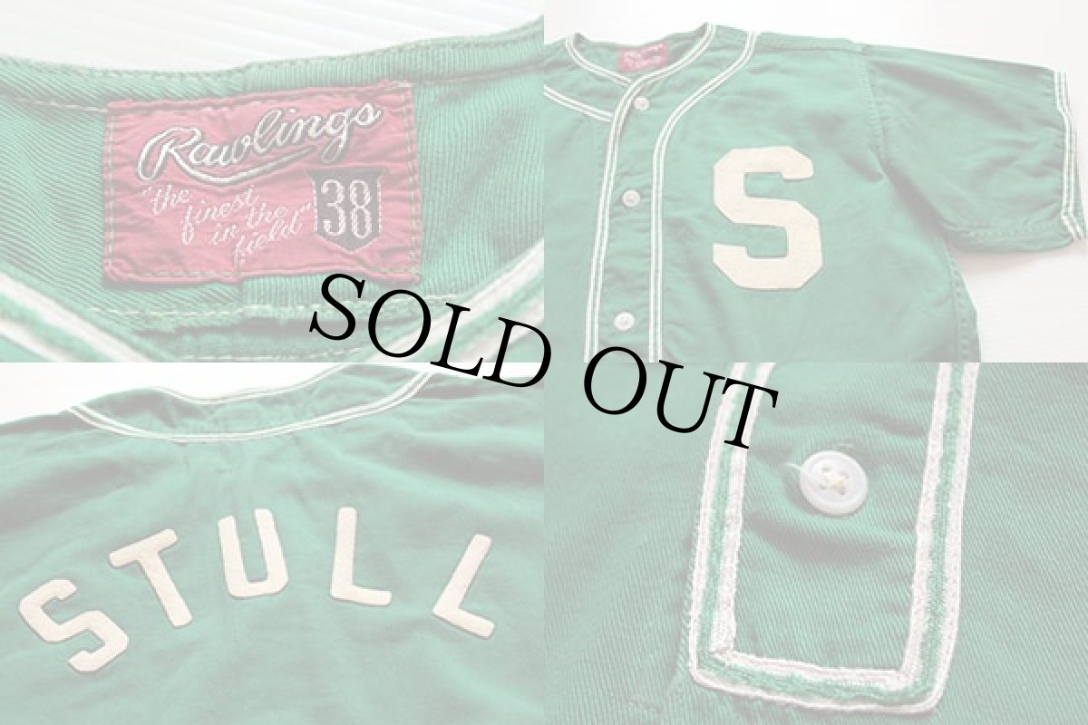 画像3: 50s Rawlings フェルトパッチ ベースボールシャツ 緑 38 (3)