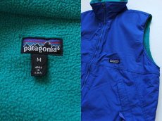 画像3: 90s USA製 patagoniaパタゴニア フリースライナー ナイロンベスト M 青★シェルドシンチラ (3)