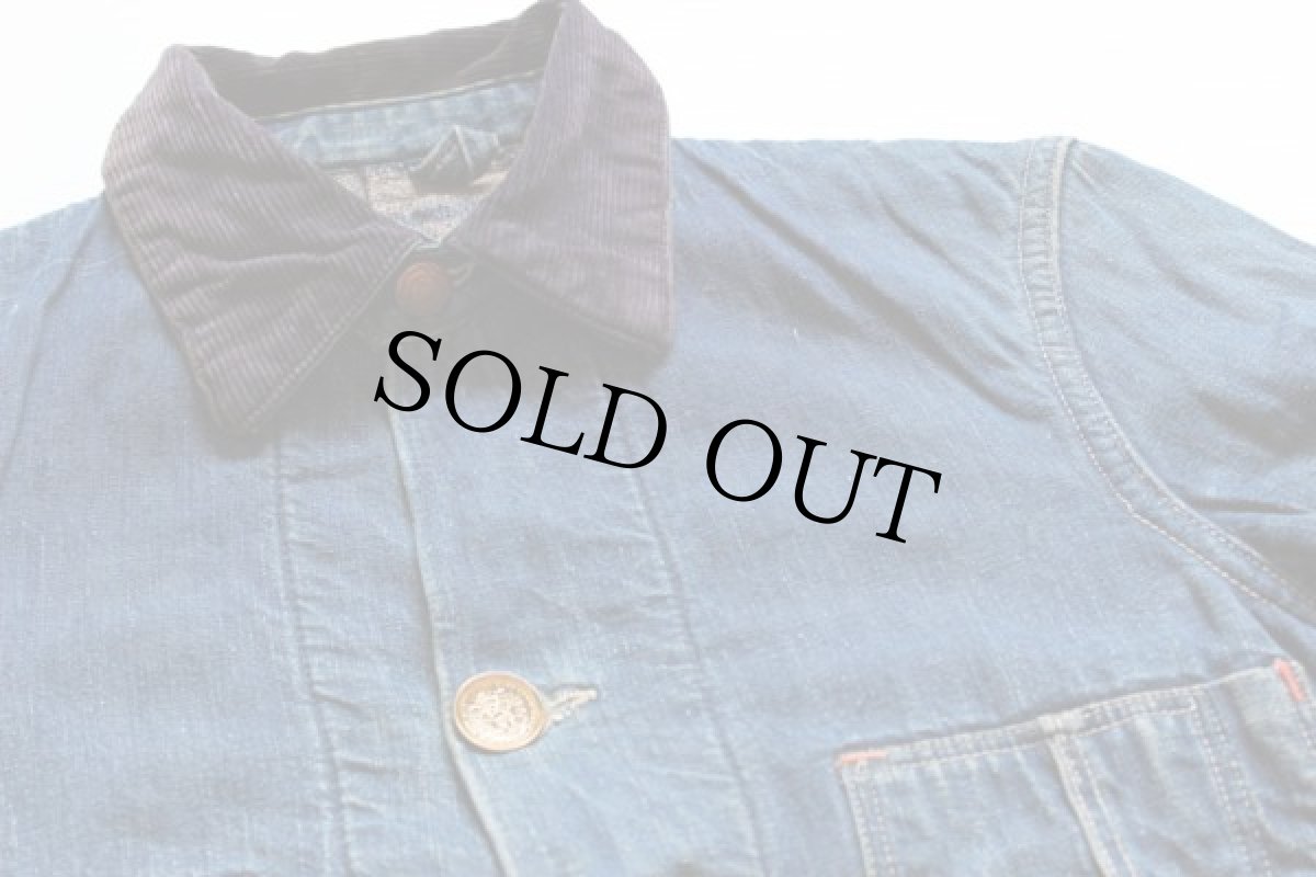 画像4: 50s UNKNOWN ブランケットライナー デニム カバーオール ボロ (4)