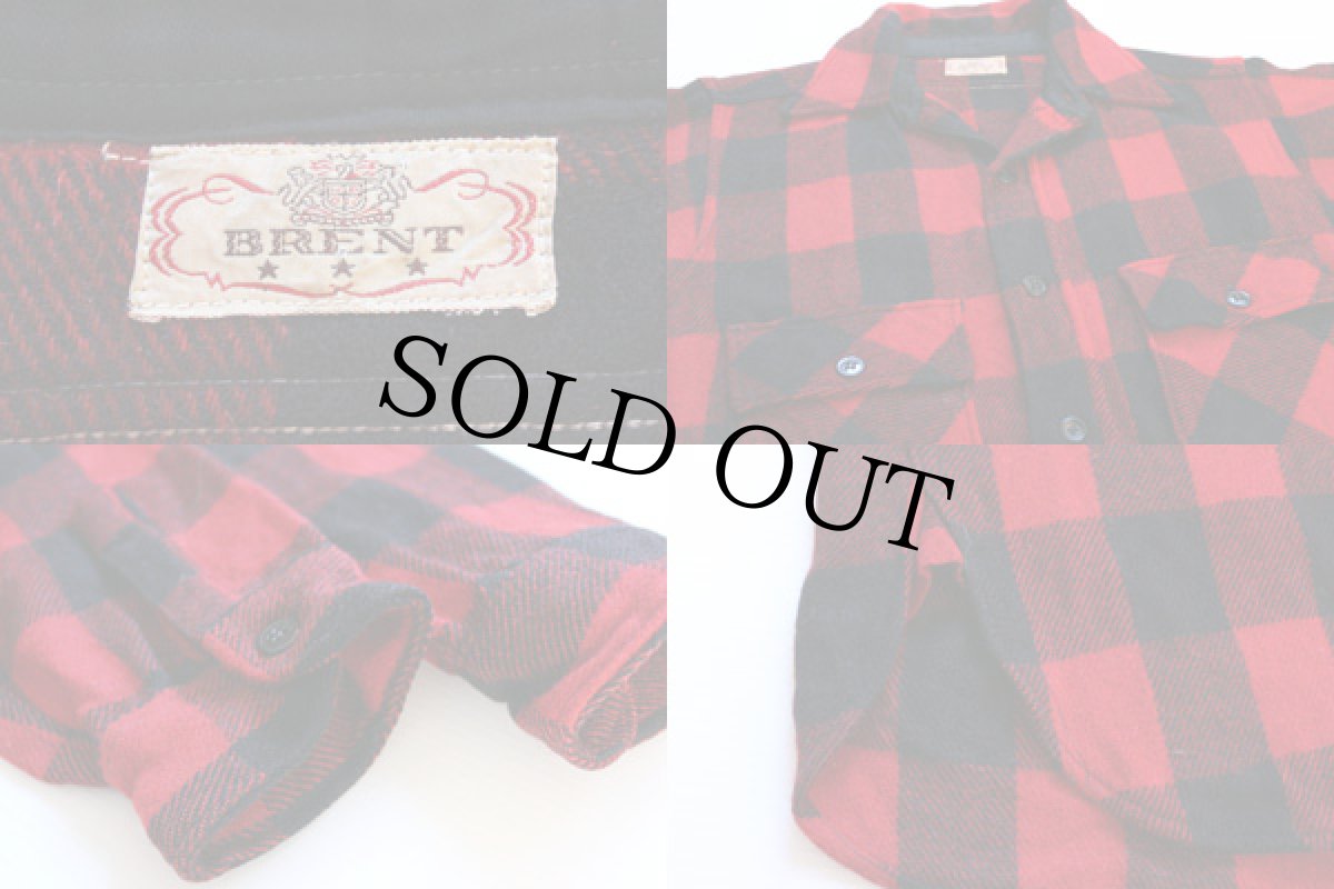 画像3: 40s MONTGOMERY WARD BRENT バッファローチェック ウールシャツ (3)