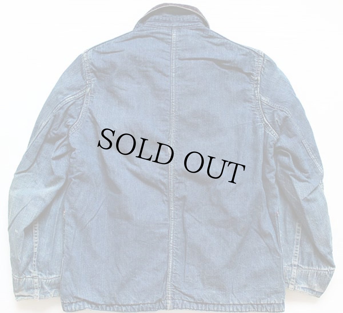 画像2: 50s UNKNOWN ブランケットライナー デニム カバーオール ボロ (2)