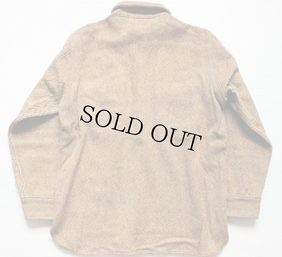 画像2: 70s Woolrichウールリッチ ウールシャツ L 薄茶 (2)