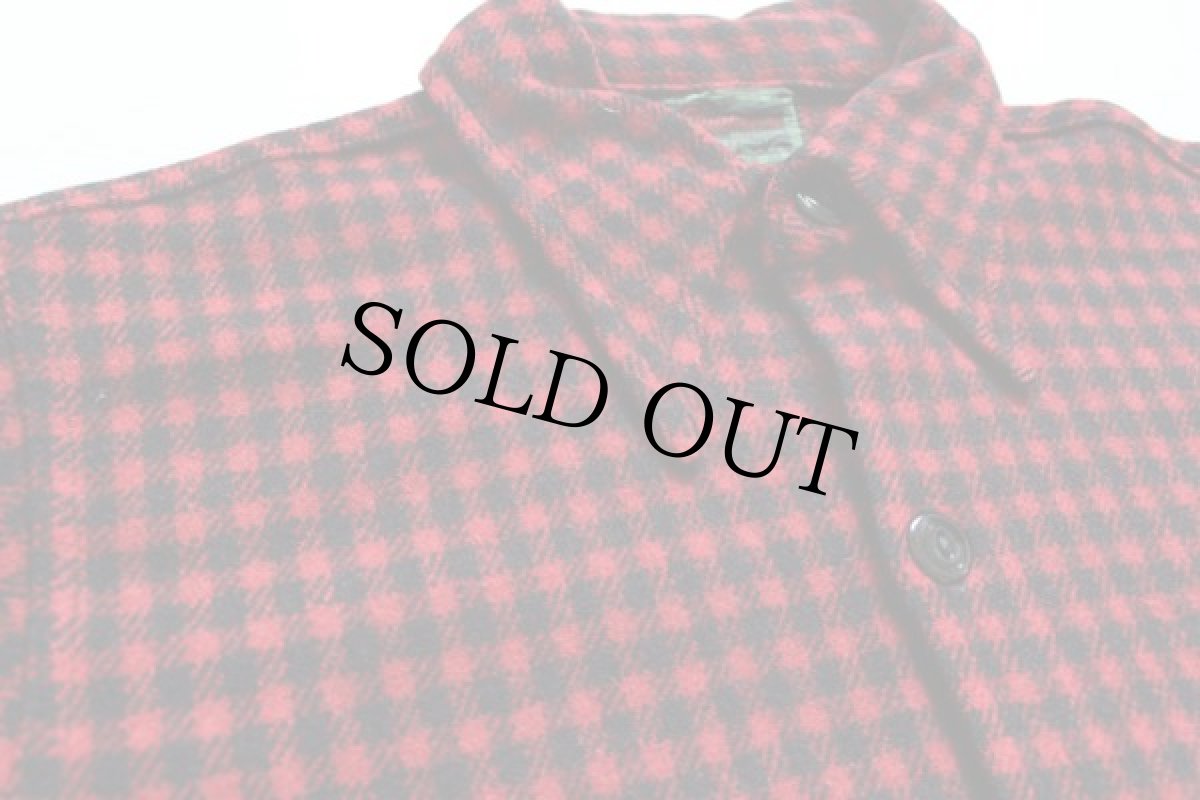 画像4: 50s Chippewaチペワ チェック エルボーパッチ付き ウールシャツ (4)