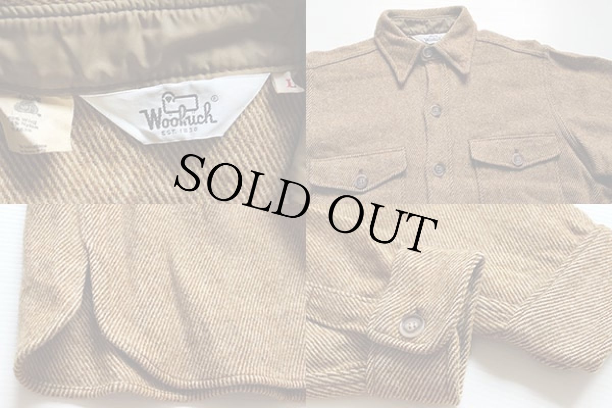 画像3: 70s Woolrichウールリッチ ウールシャツ L 薄茶 (3)