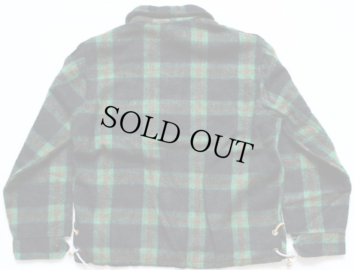 画像2: 70s ARROW レースアップ プルオーバー ウールシャツ M (2)