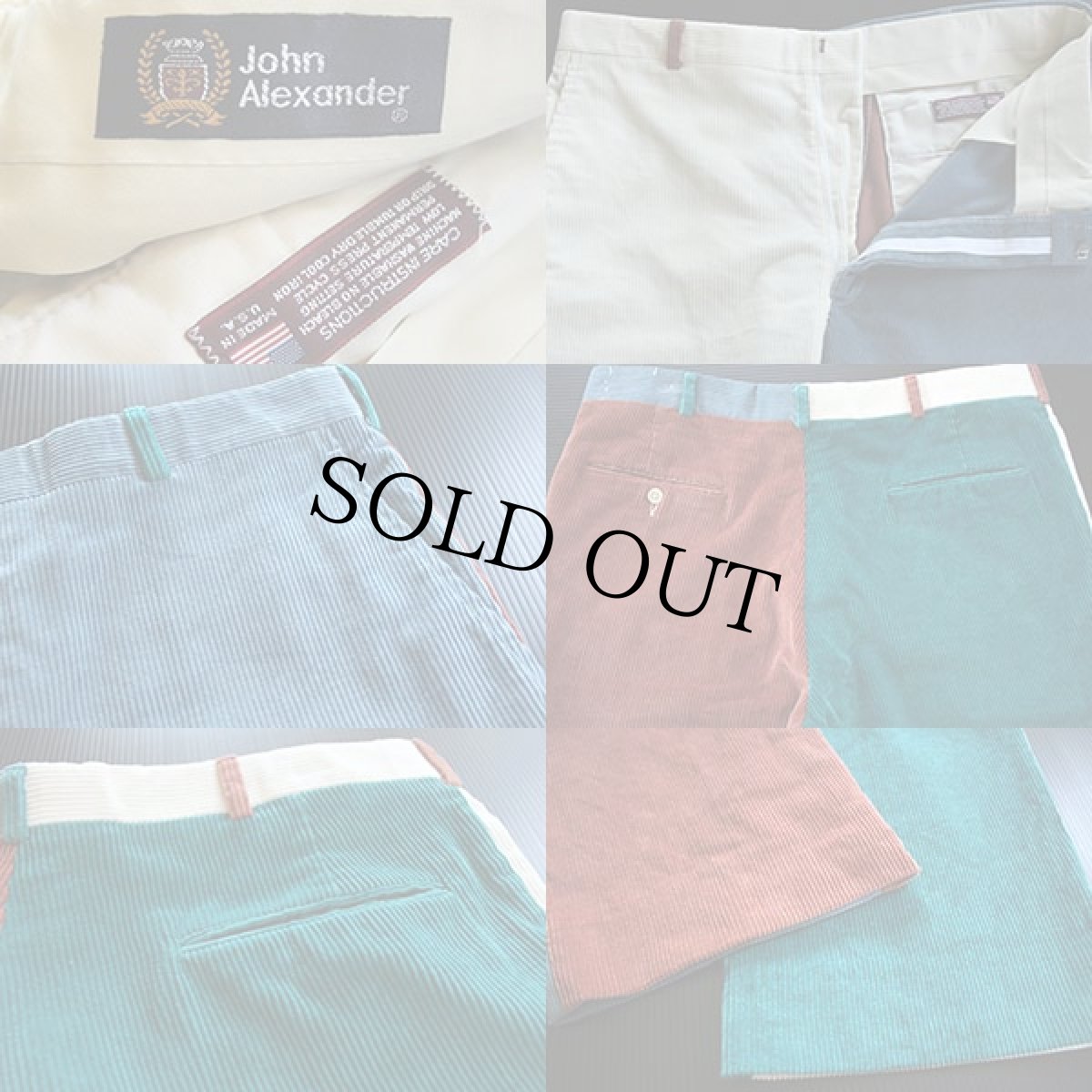 画像3: USA製 John Alexander クレイジーパターン 太畝 コーデュロイパンツ w36★スラックス (3)