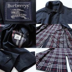 画像3: Burberrysバーバリー ウールライナー付き ステンカラーコート 紺 38S (3)