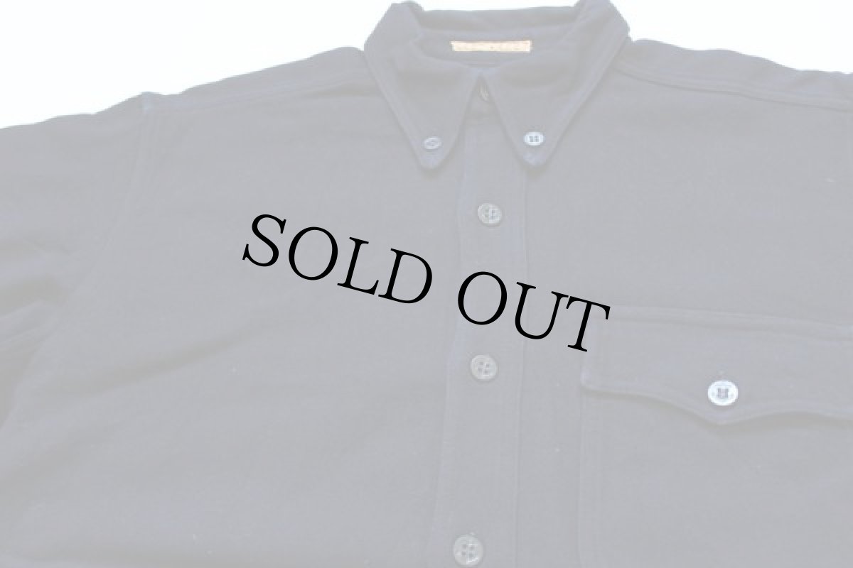 画像4: 40s 米軍 U.S.NAVY 片ポケ ボタンダウン CPO ウールシャツ 濃紺 (4)