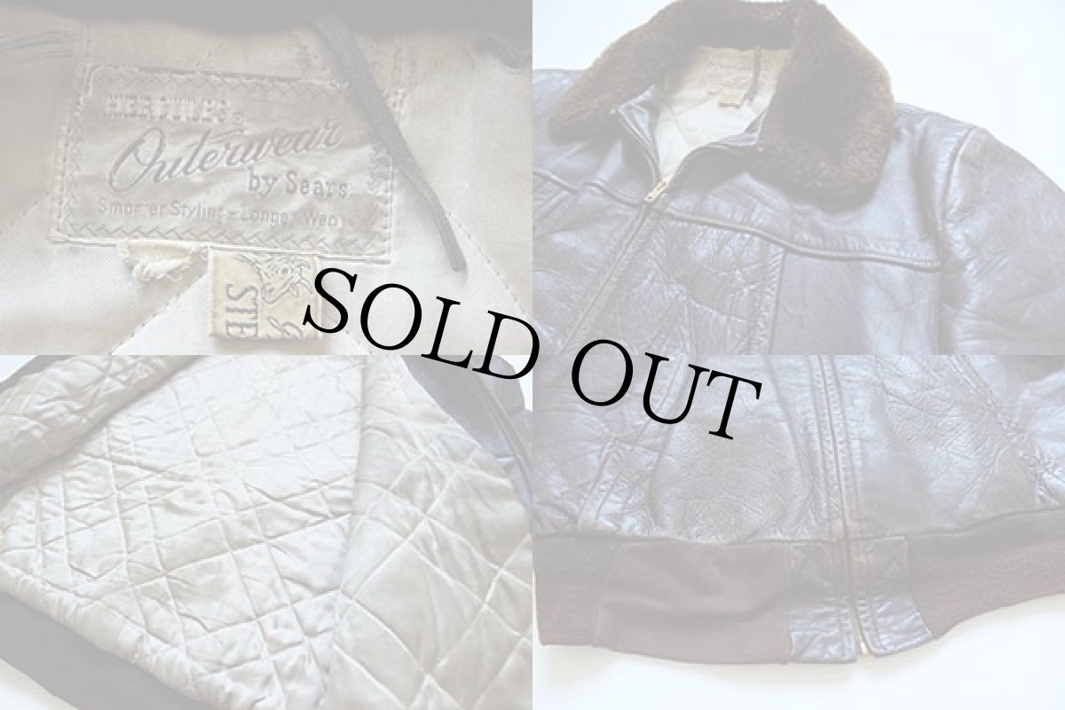 画像3: 50s Sears HERCULESヘラクレス 襟ボア レザージャケット (3)