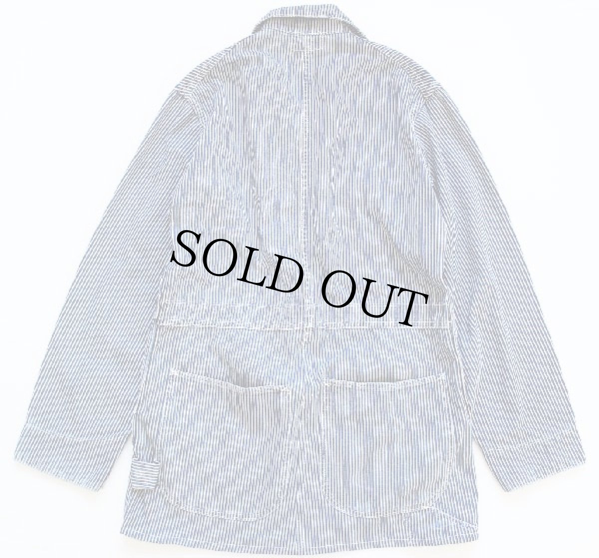 画像2: 50s BIG ALLIED リメイク 月桂樹ボタン ヒッコリー カバーオール (2)