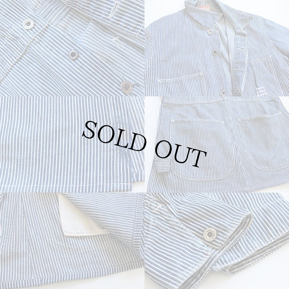 画像4: 50s BIG ALLIED リメイク 月桂樹ボタン ヒッコリー カバーオール (4)