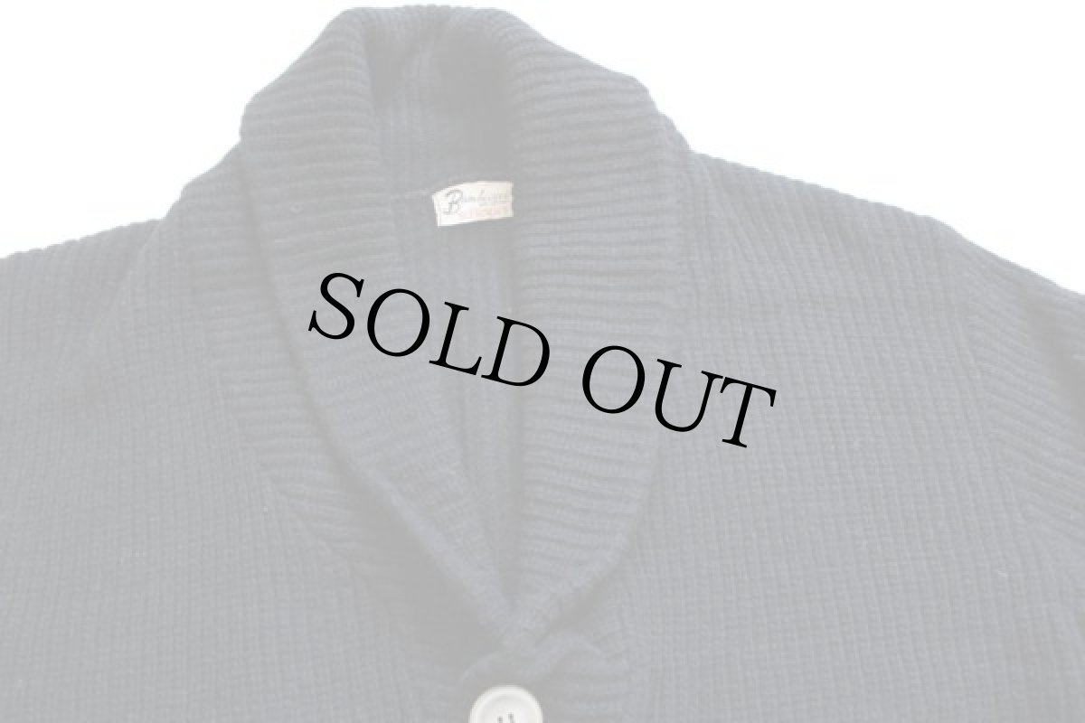 画像4: 60s Bamberger's ショールカラー ニットカーディガン 黒 M (4)