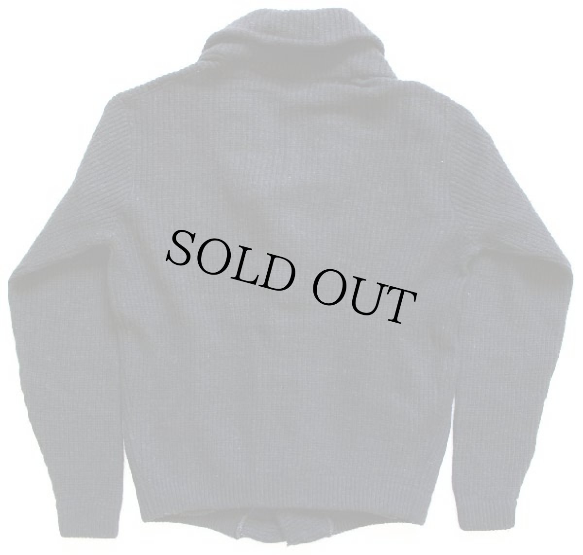 画像2: 60s Bamberger's ショールカラー ニットカーディガン 黒 M (2)