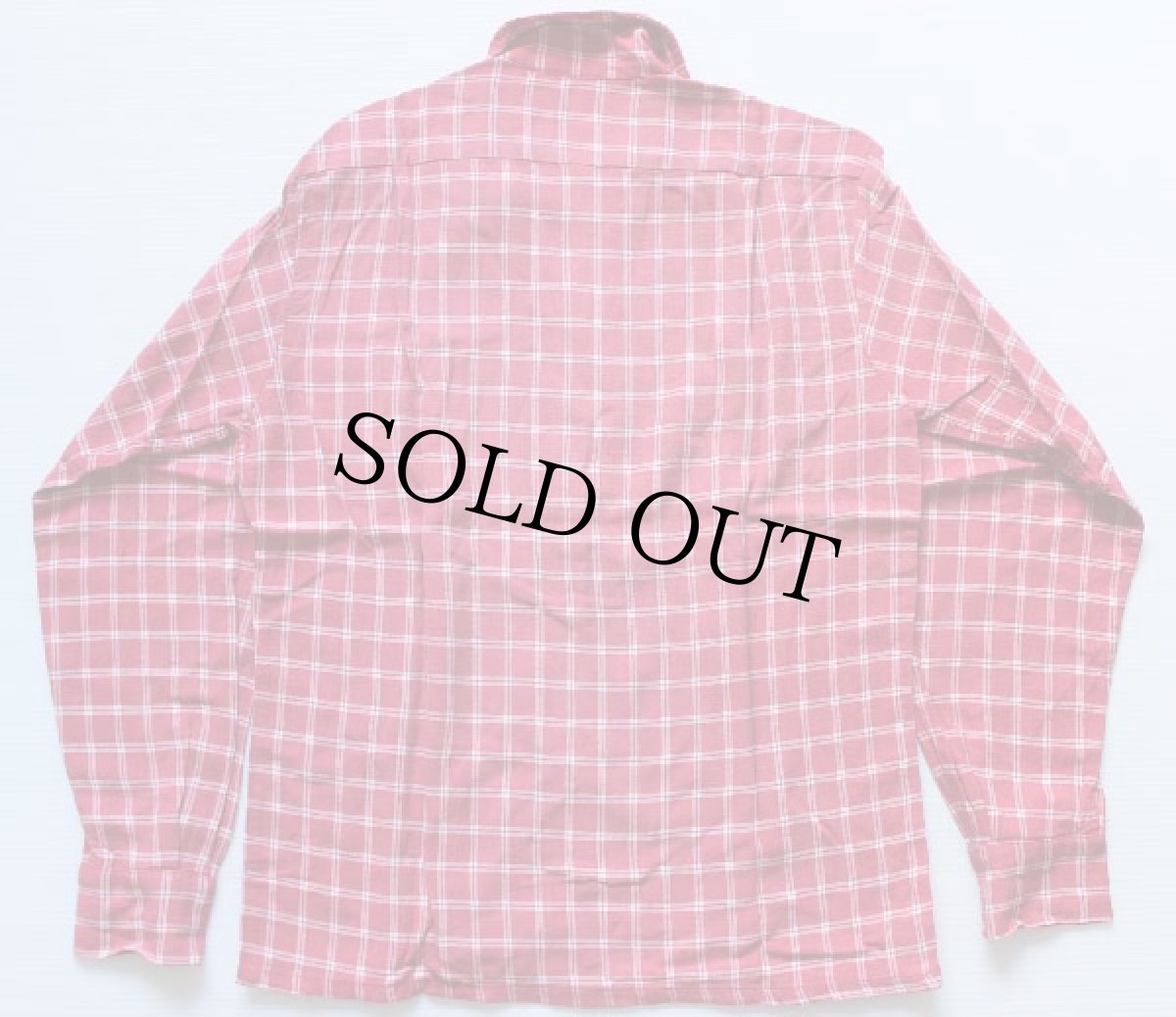 画像2: 50s Hollywood チェック レーヨン オープンカラーシャツ (2)