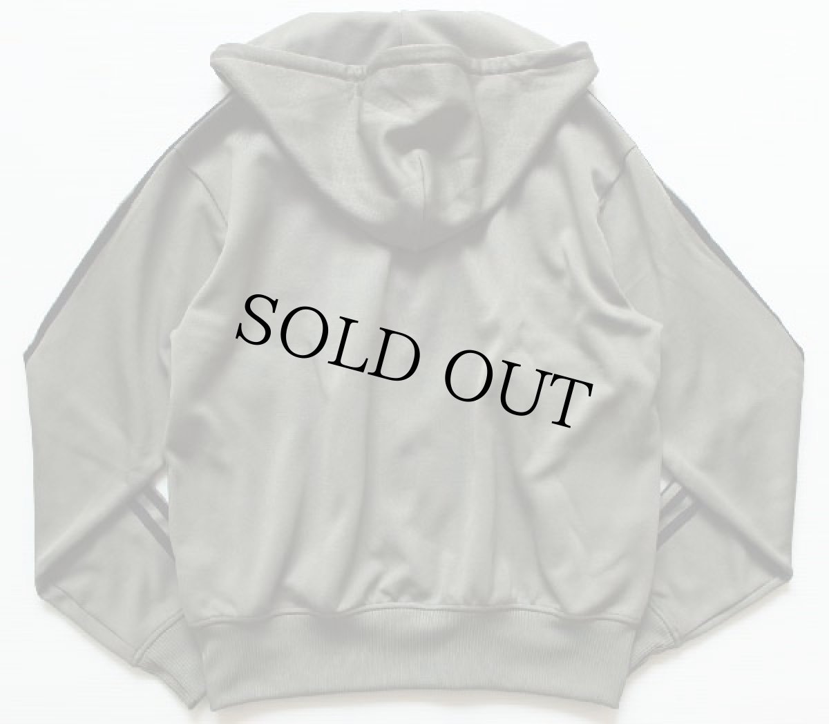 画像2: adidasアディダス トレフォイル ビッグロゴ フェルトプリント ジャージ パーカー グリーングレー M★トラックジャケット (2)