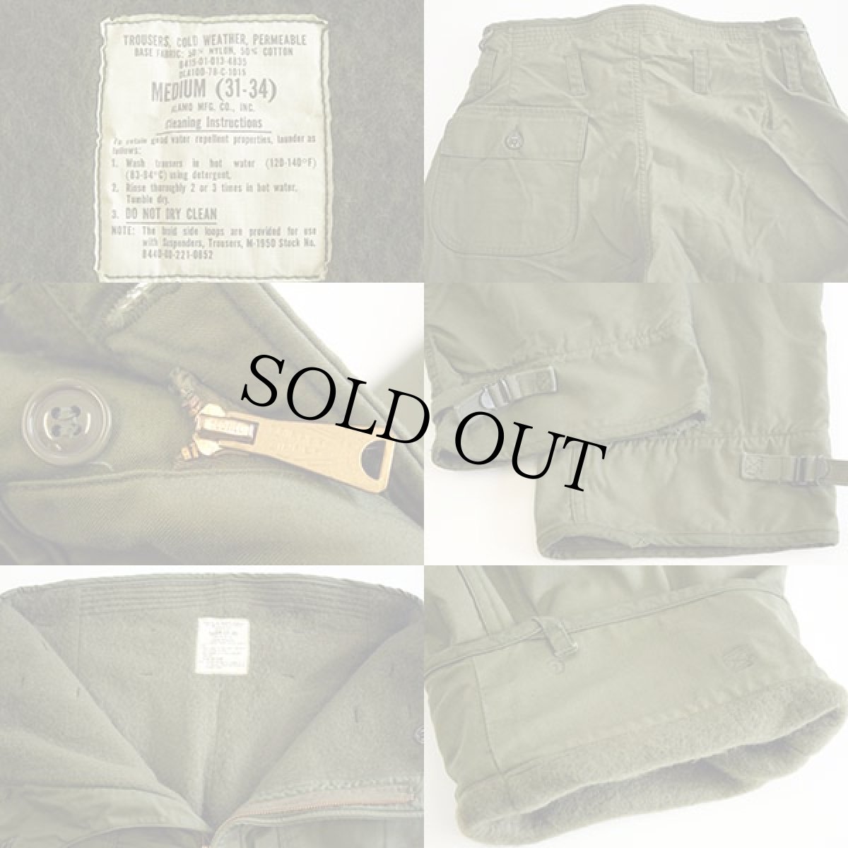 画像3: 70s 米軍 U.S.NAVY A-2 デッキパンツ M (3)