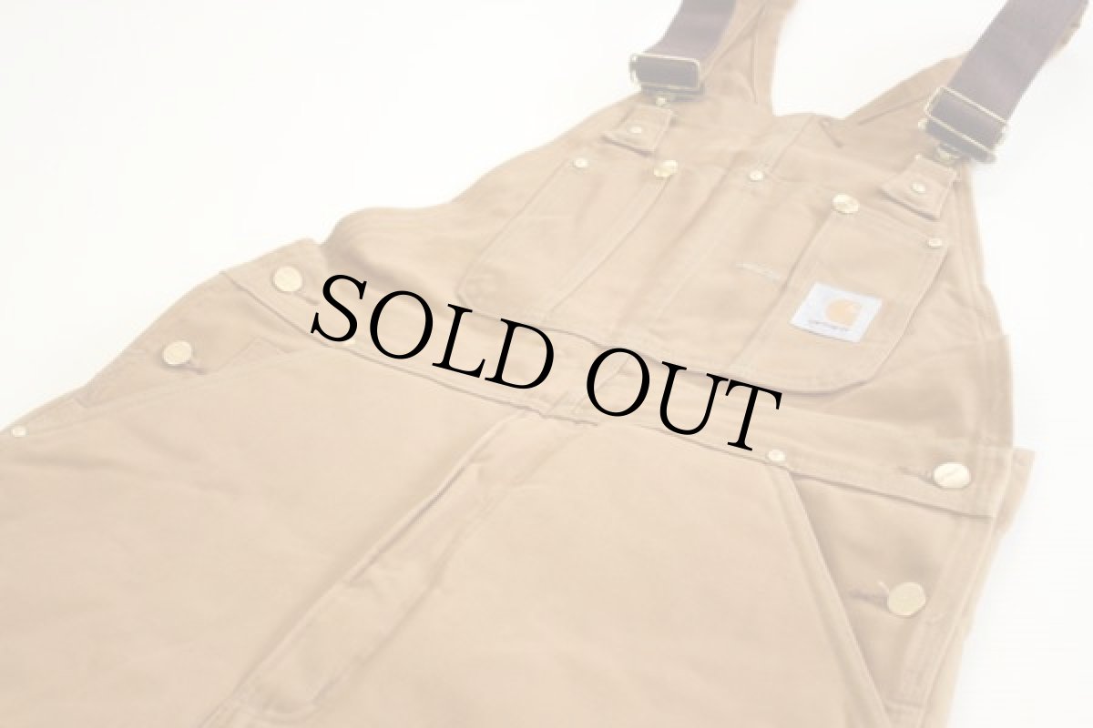 画像2: 90s USA製 carharttカーハート キルティングライナー ダブルニー オーバーオール 36 (2)