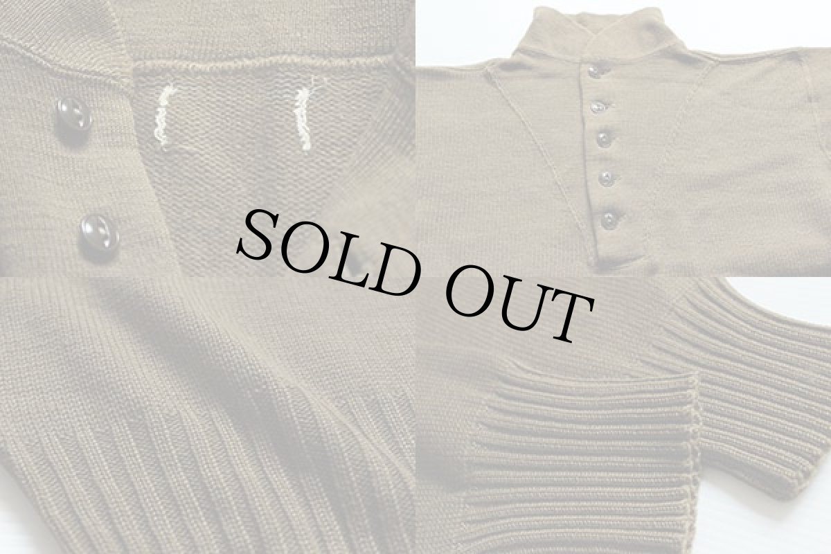 画像3: 50s 米軍 U.S.ARMY 5ボタン ハイネック ウールニット セーター (3)