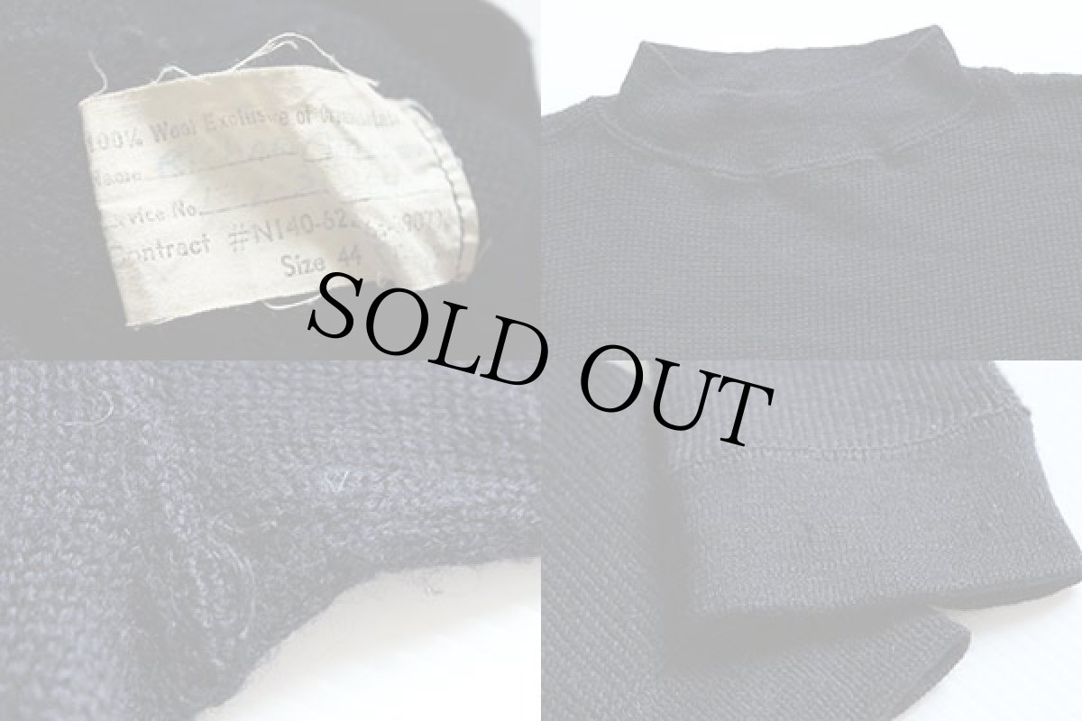 画像3: 50s 米軍 U.S.NAVY ハイネック ウールニット ゴブセーター 44 (3)