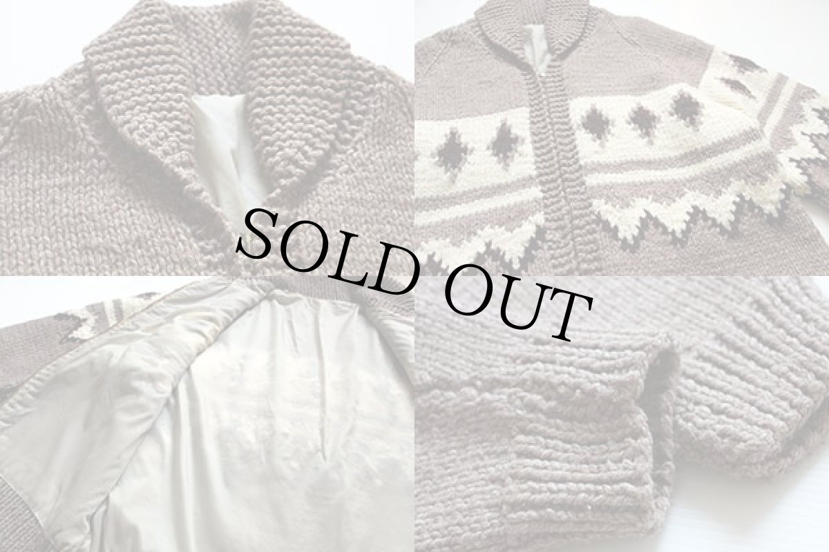 画像3: 60s ダイヤ柄  ウール カウチンセーター (3)