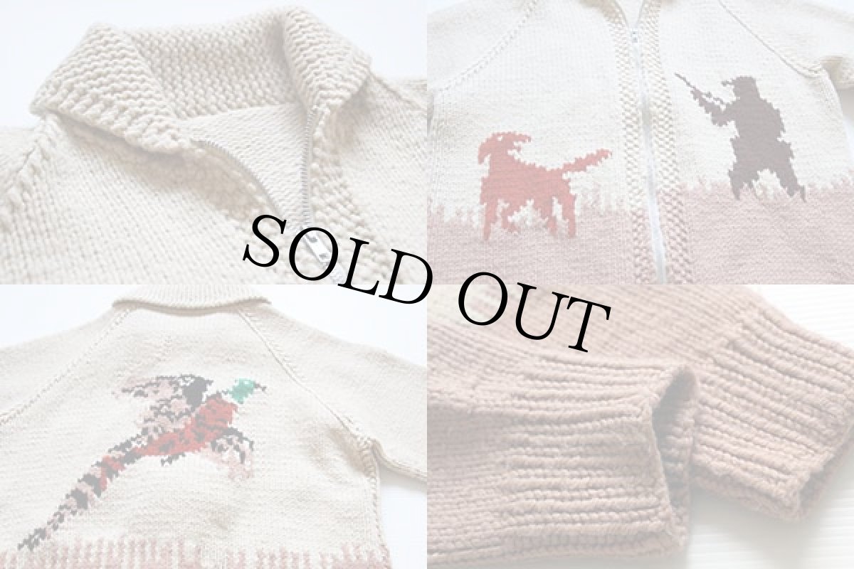 画像3: ハンティング柄  ウール カウチンセーター (3)