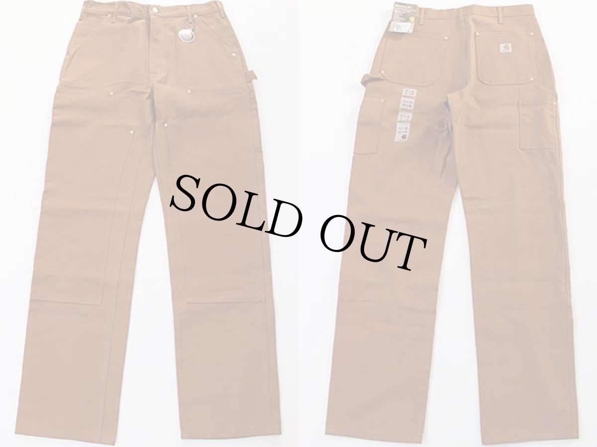 画像2: デッドストック★USA製 carharttカーハート ダック地 ダブルニー ワークパンツ 34x36 (2)