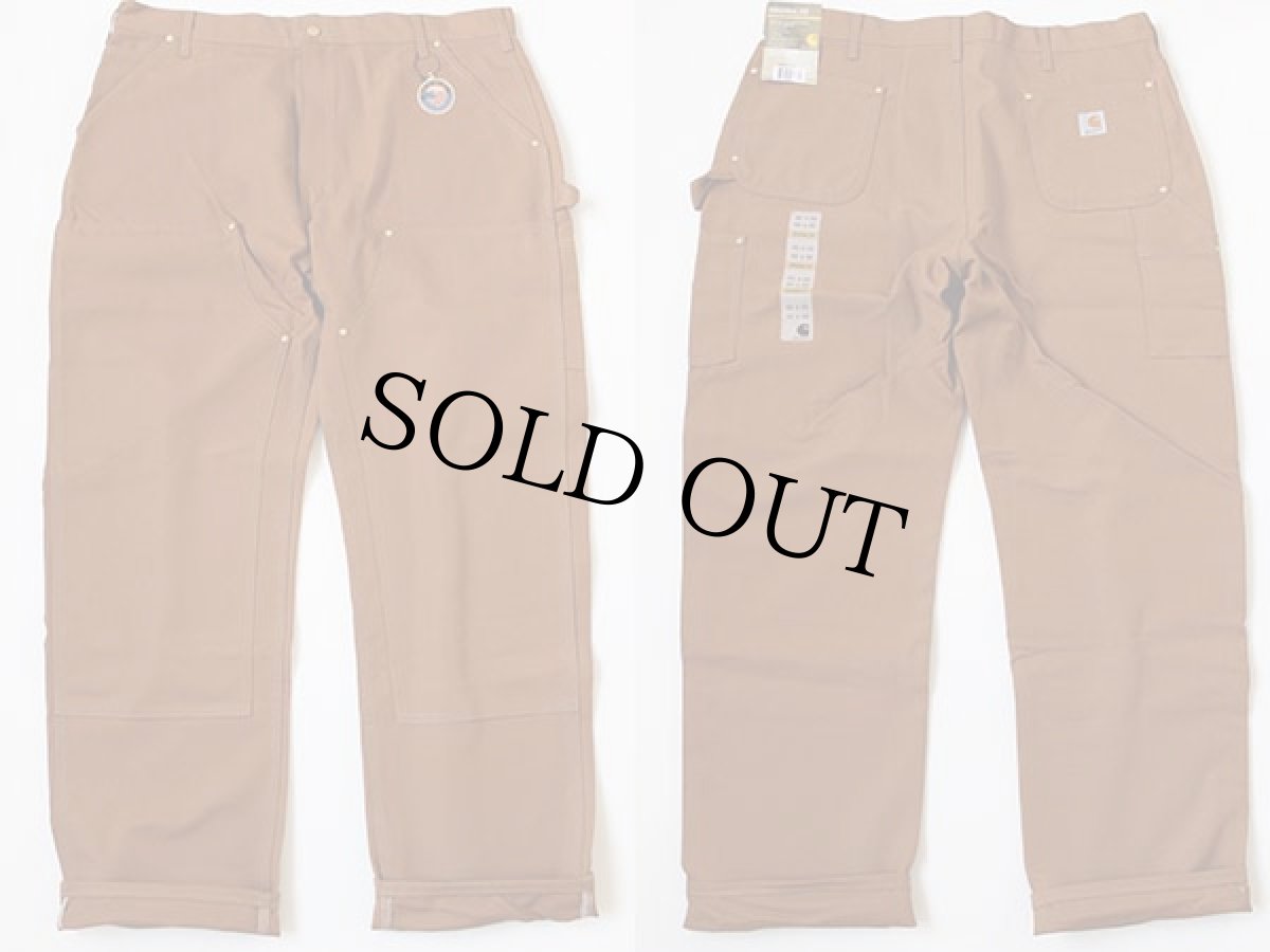 画像2: デッドストック★USA製 carharttカーハート ダック地 ダブルニーワークパンツ 40 (2)