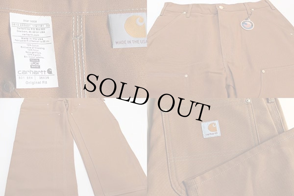 画像3: デッドストック★USA製 carharttカーハート ダック地 ダブルニー ワークパンツ 36x36 (3)