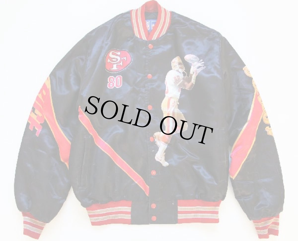 画像2: 90s STARLINE 49ERS JERRY RICE フォトプリント ナイロンスタジャン★転写 (2)