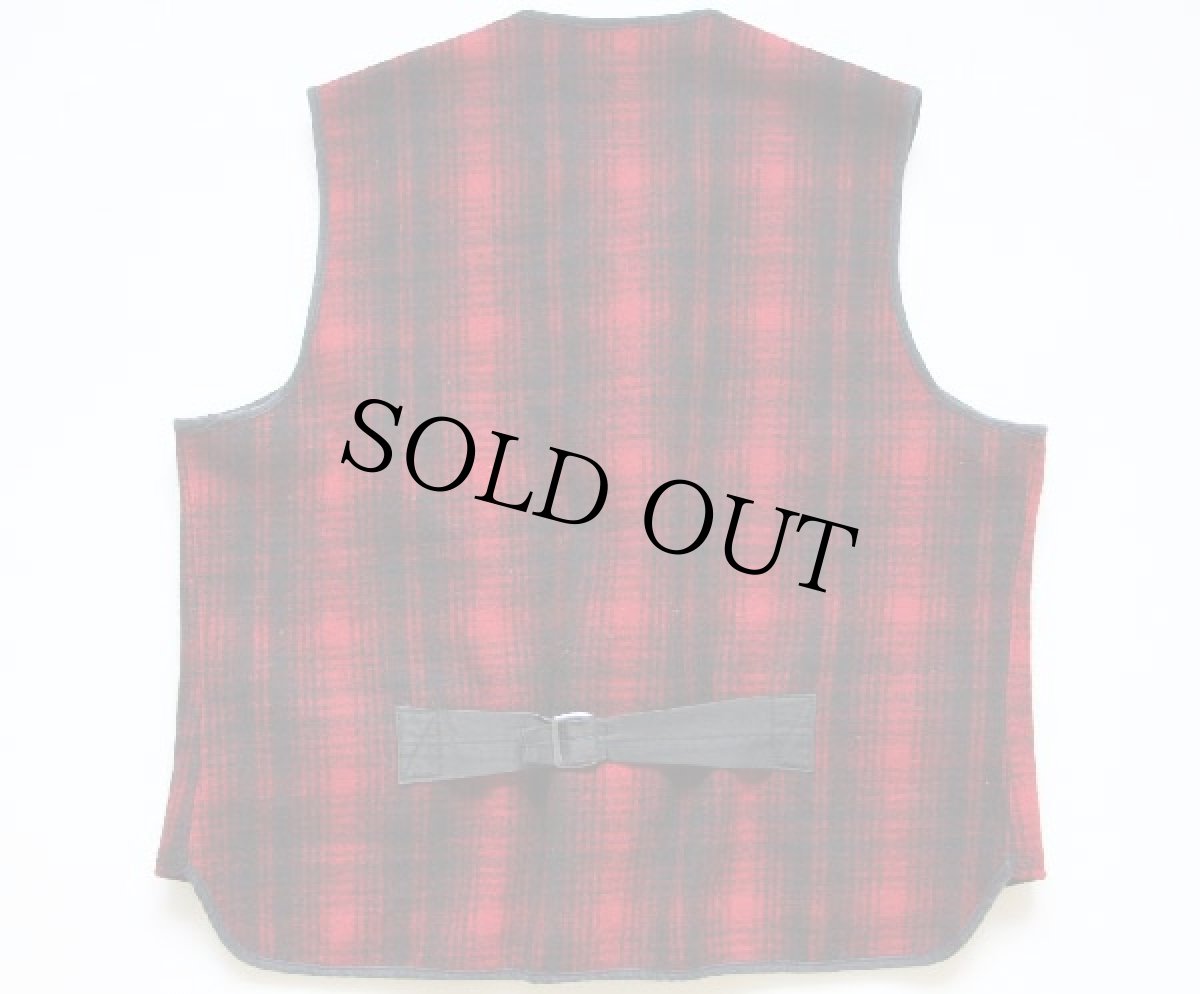 画像2: USA製 Woolrichウールリッチ チェック ウールベスト L (2)