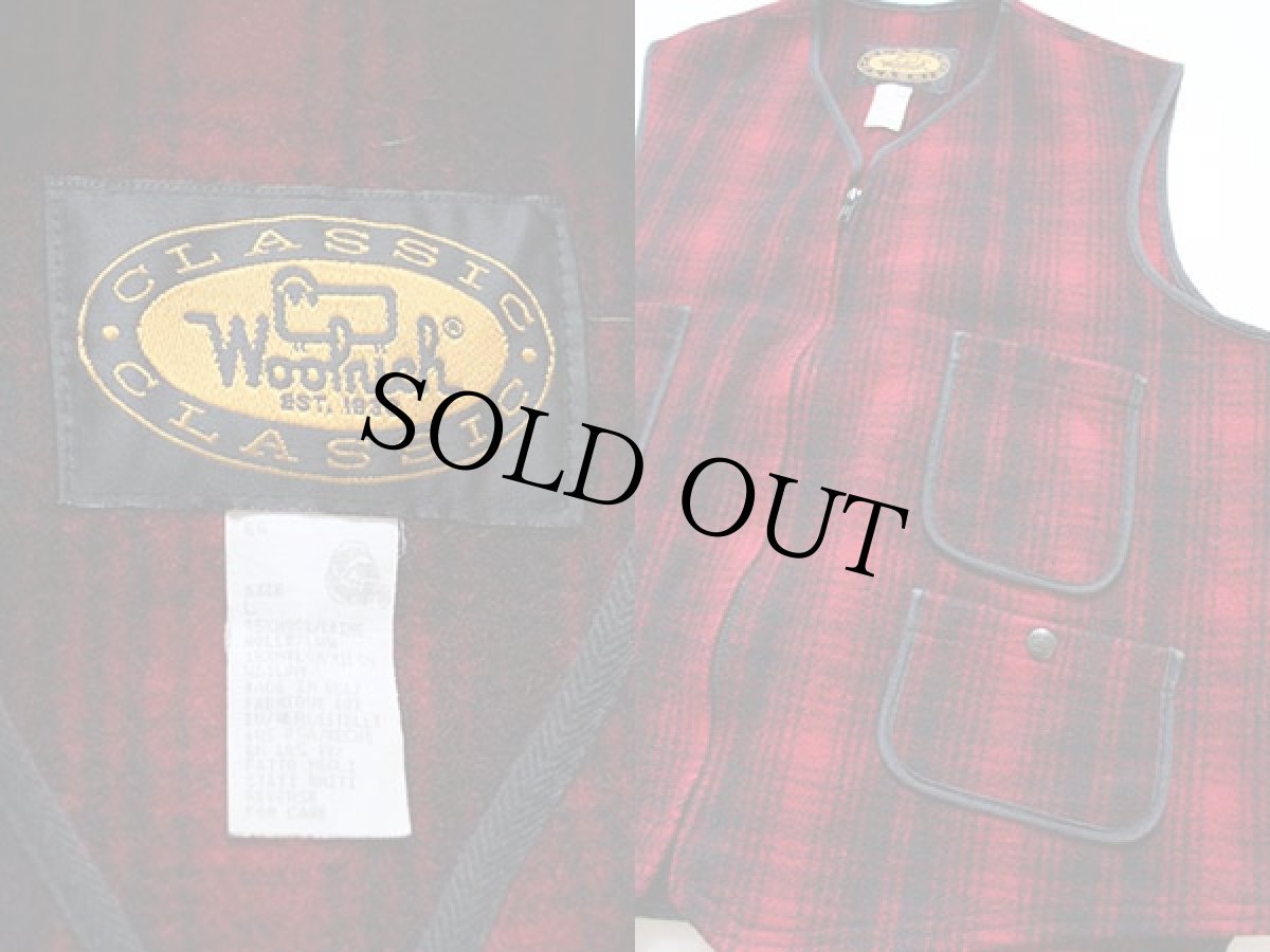 画像3: USA製 Woolrichウールリッチ チェック ウールベスト L (3)