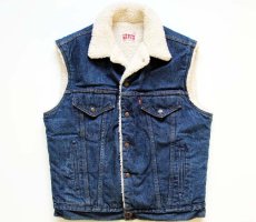 画像1: 80s USA製 Levi'sリーバイス ボアライナー デニムベスト M (1)