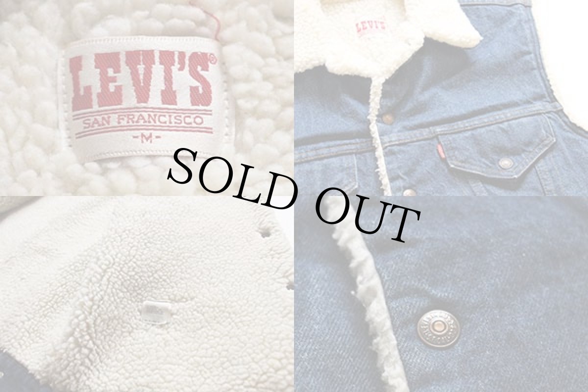 画像3: 80s USA製 Levi'sリーバイス ボアライナー デニムベスト M (3)