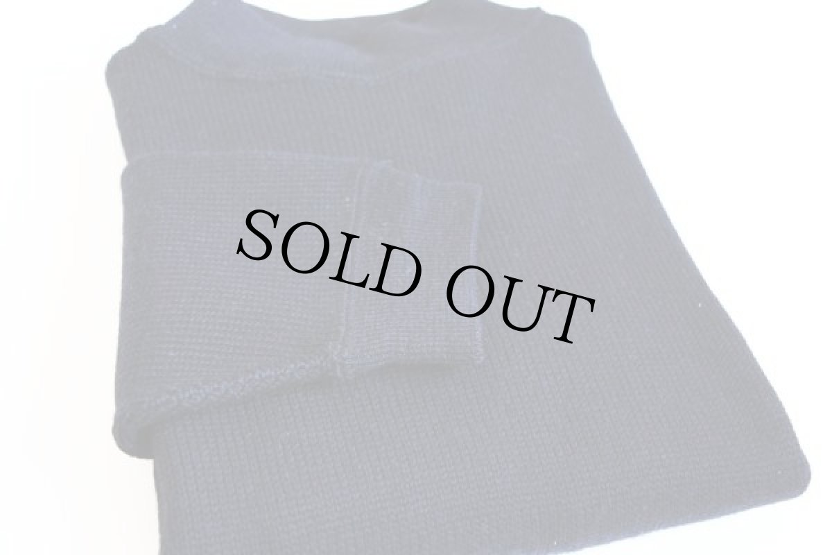 画像2: 40s 米軍 U.S.NAVY ハイネック ウールニット ゴブセーター 濃紺 (2)