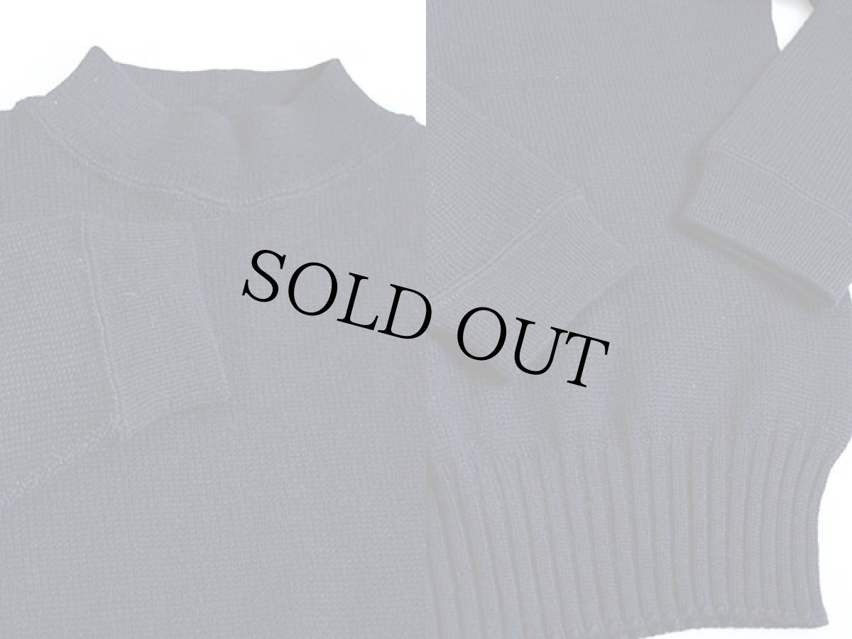 画像3: 40s 米軍 U.S.NAVY ハイネック ウールニット ゴブセーター 濃紺 (3)