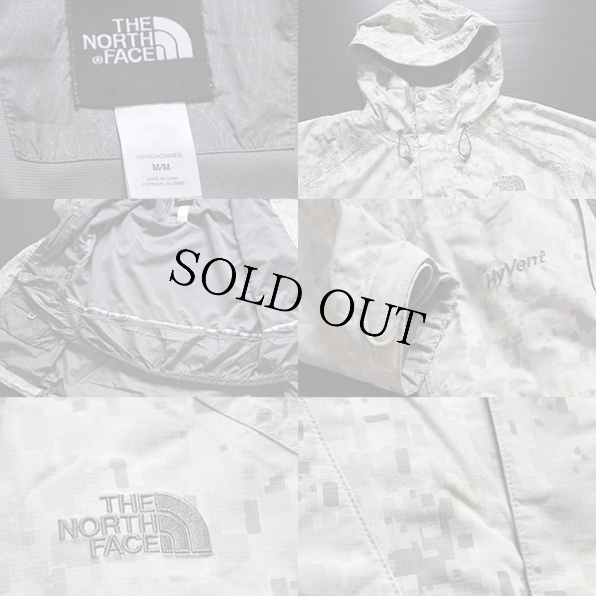 画像3: THE NORTH FACEノースフェイス HYVENT デジタルカモ ナイロンパーカー M (3)