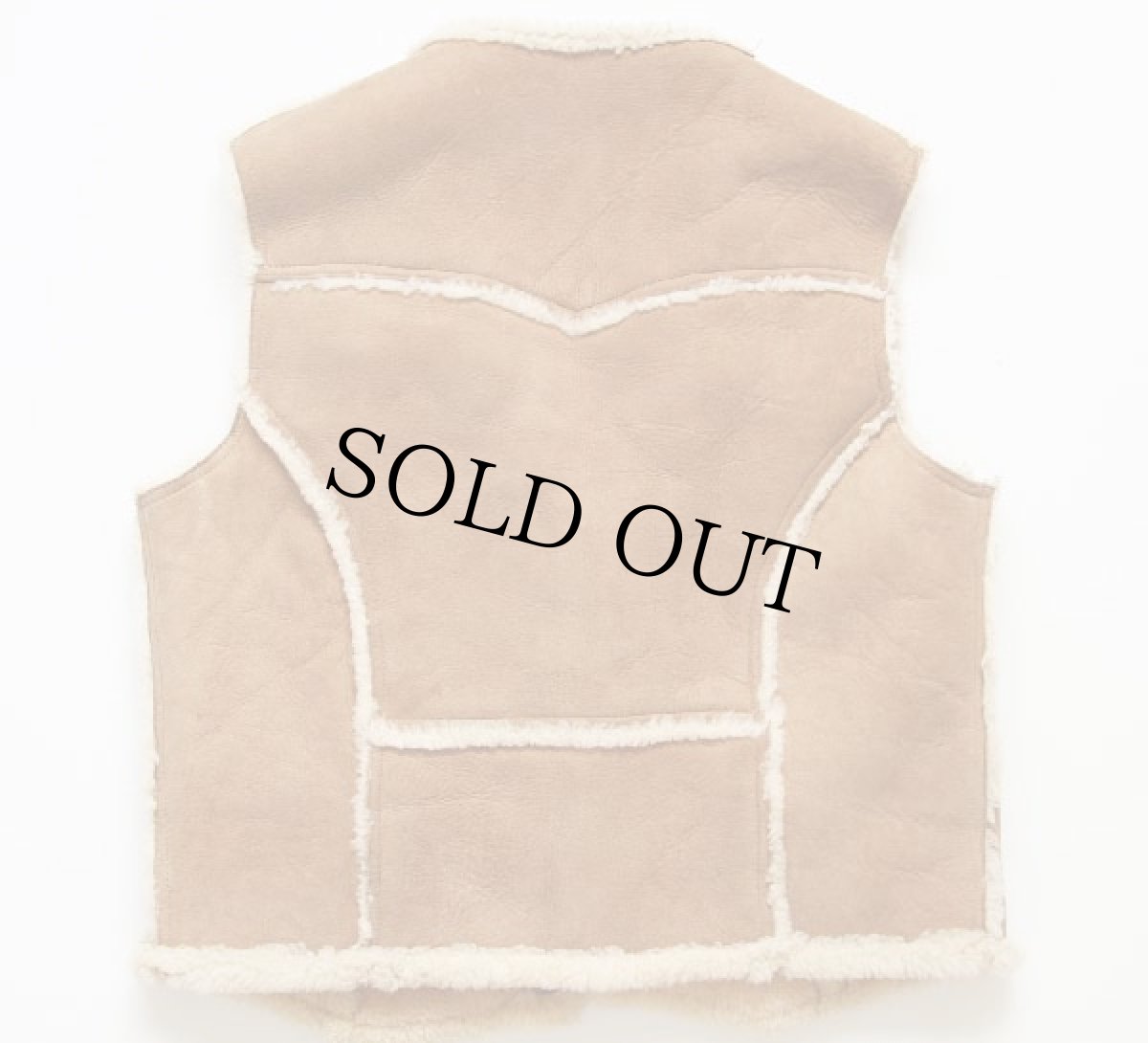 画像2: 70s JCPenney シープスキン リアル ムートンベスト M (2)