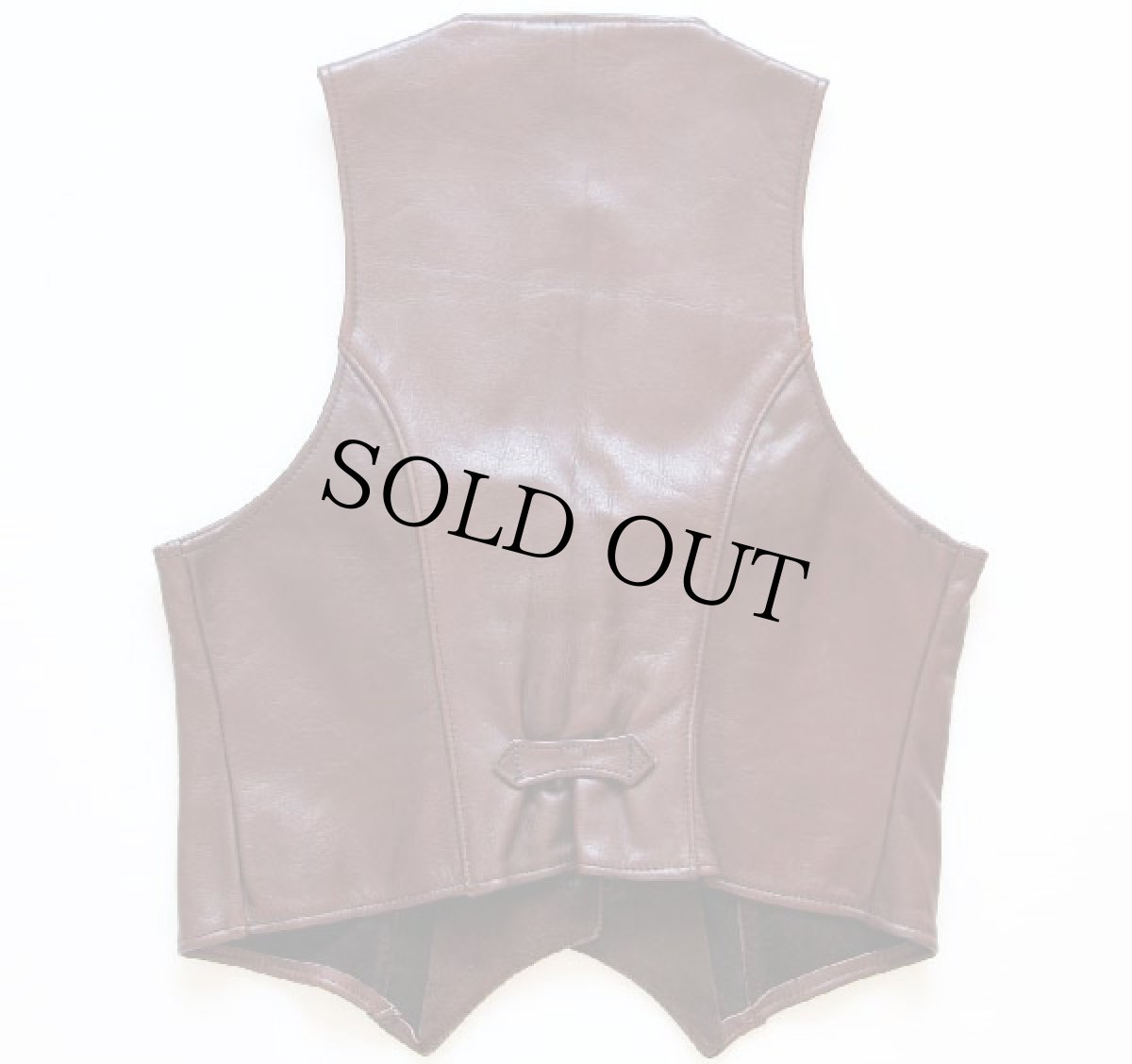 画像2: 70s Lew'n'Me コンチョボタン レザーベスト (2)