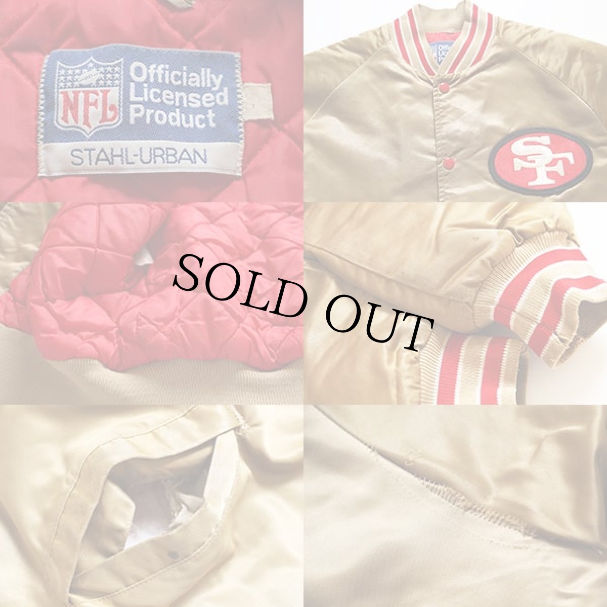 画像3: 90s STAHL-URBAN NFL 49ERS ナイロンスタジャン L (3)
